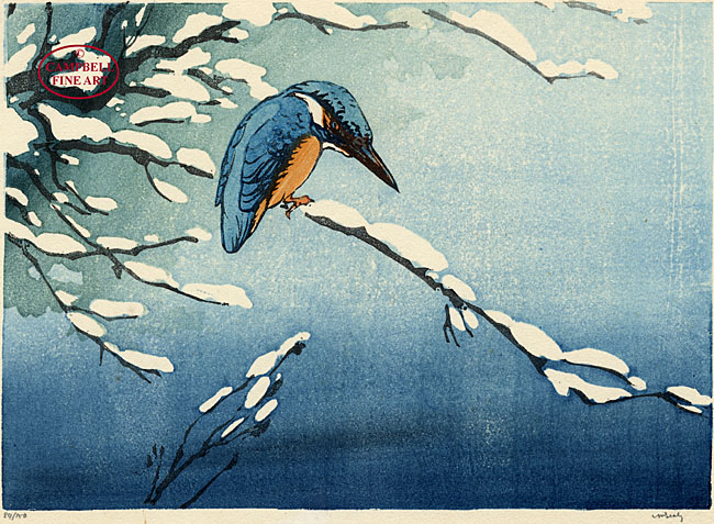 Kingfisher in Winter by Allen William Seaby 