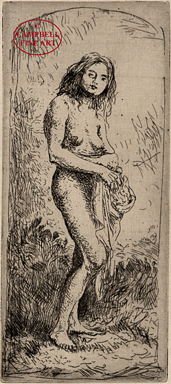 Nude Girl Standing, Looking Up by Augustus Edwin John 