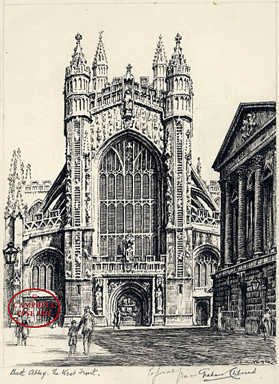 Bath Abbey. The West Front. by Graham Barry Clilverd 