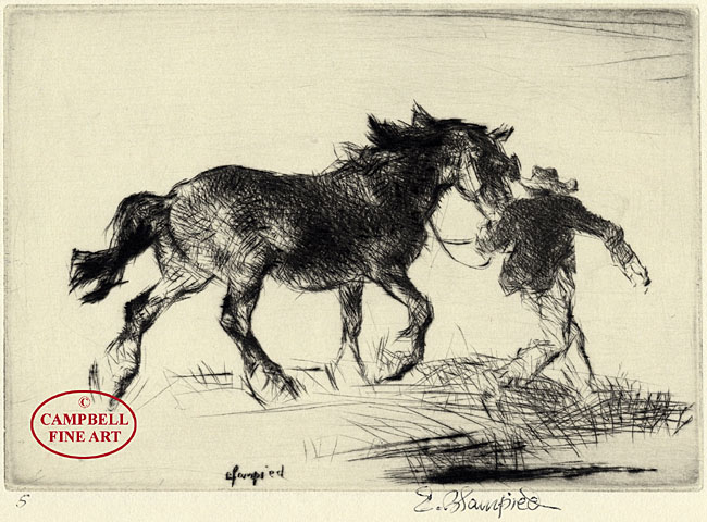Farm Horse by Edmund Blampied 