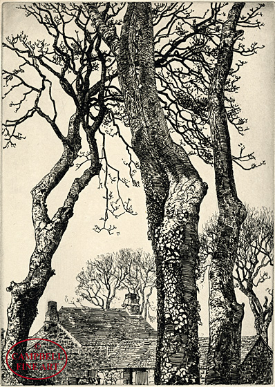 [Cornish Elms (large plate)] by Eleanor Mary Hughes 