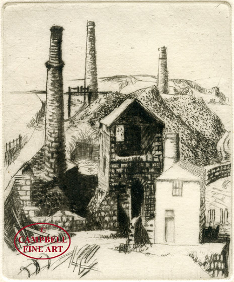 Levant Tin Mine, Cornwall by Eleanor Mary Hughes 