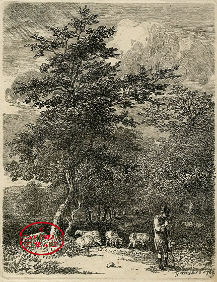 Wooded Landscape with Shepherd and Sheep by Thomas Gainsborough 