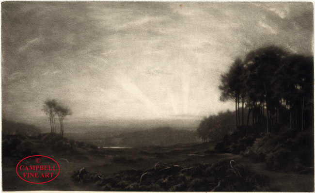 Sunrise in the Clearing by Percival Gaskell 
