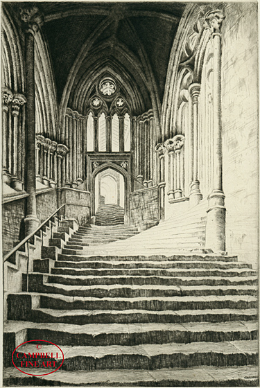 Chapter House Steps, Wells by Graham Barry Clilverd 