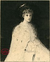 [Portrait of a Lady wearing a white cape]
