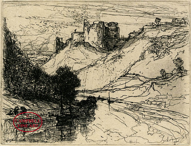 Kilgaren Castle by Francis Seymour Haden 