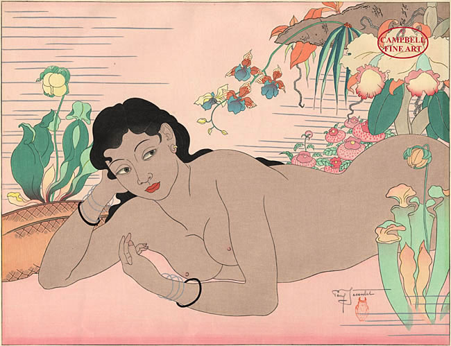 Dans la Nature, Angur by Paul Jacoulet 