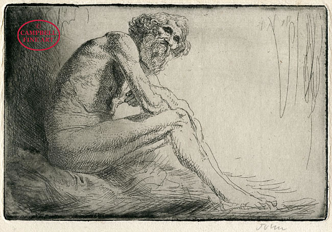 Old Man, Seated by Augustus Edwin John 