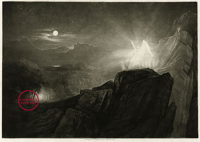 The Angels Guarding Paradise by Night by John Martin 
