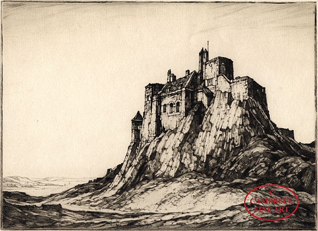 Bebloe Castle, Holy Island by Kenneth Steel 