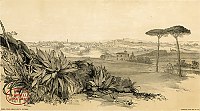 Rome from above Porta Portese by Edward Lear