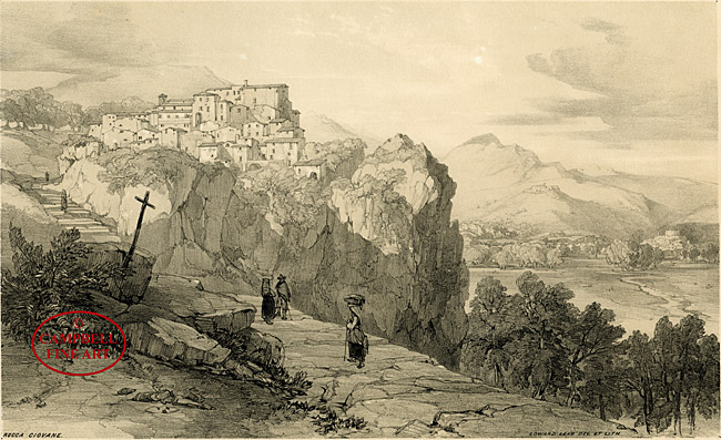 Rocca Giovane by Edward Lear 