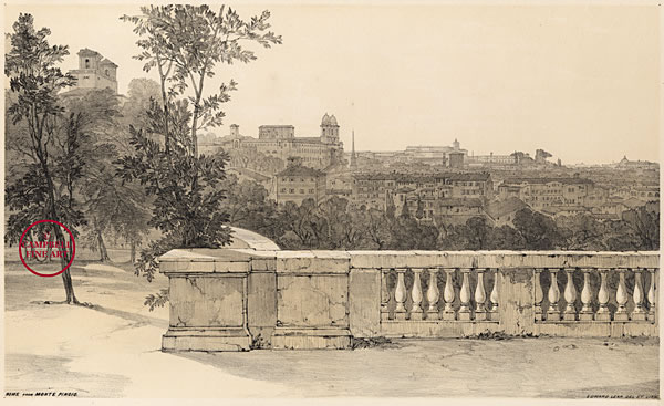 Rome from Monte Pincio by Edward Lear 