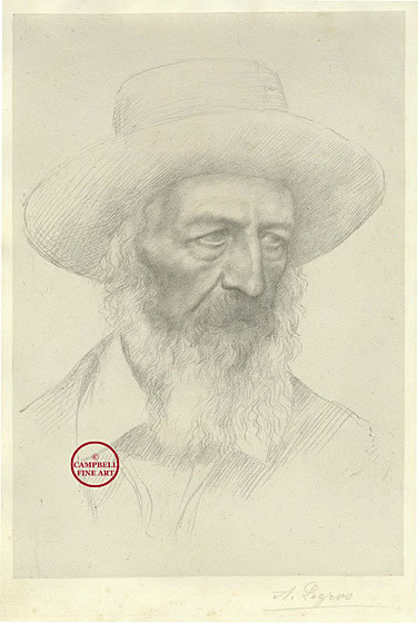 Portrait of Lord Tennyson by Alphonse Legros 
