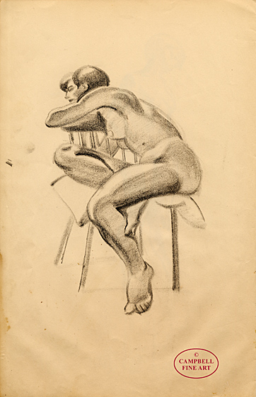 Nude on a Chair by Guy Malet 
