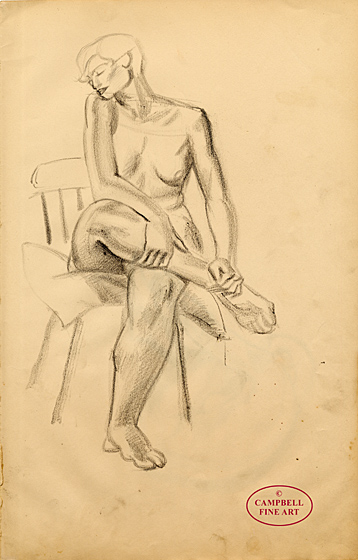 Seated Nude by Guy Malet 