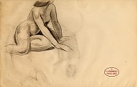 Seated Nude turning to one side Seated Nude turning to one side