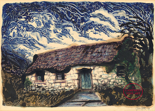 [A Welsh Cottage] by John Petts 