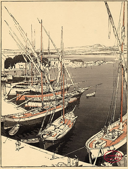 The Port of St. Tropez by John Edgar Platt 