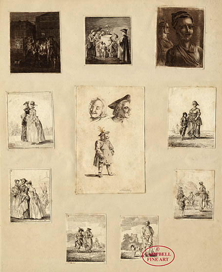 Scenes of 18th Century Life â€“ Ten early proofs by Paul Sandby 