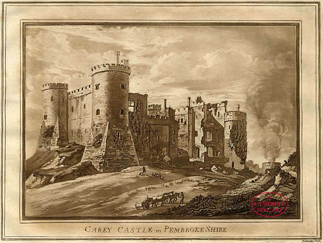 Carey Castle in Pembroke Shire by Paul Sandby 