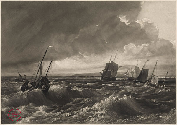 The Mouth of the Thames â€“ Isle of Sheppey in distance by Frank Short 