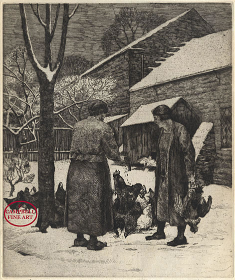 Christmas Chickens by Charles Frederick Tunnicliffe 