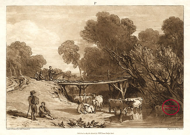 Bridge and Cows by Joseph Mallord William Turner 