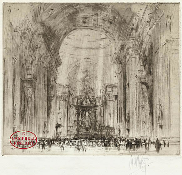 Interior of St. Peter’s, Rome by William Walcot 