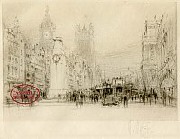 Whitehall - with the Cenotaph by William Walcot